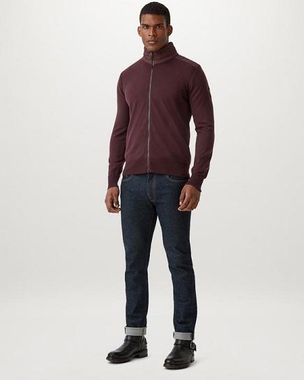 Cardigan Belstaff Homme Kelby Rouge Laine Soldes WG9603715